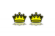 Car emblem badge for fenders with Crown logo Custom design emblems decoinfabric
