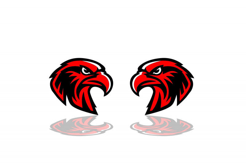 Car emblem badge for fenders with Hawk logo Custom design emblems decoinfabric