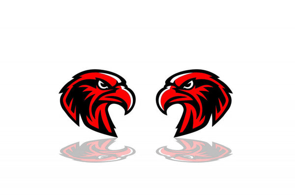 Car emblem badge for fenders with Hawk logo - decoinfabric