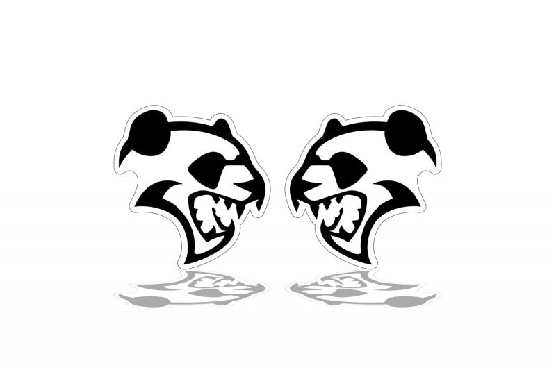 Car emblem badge for fenders with Hell Panda logo Custom design emblems decoinfabric
