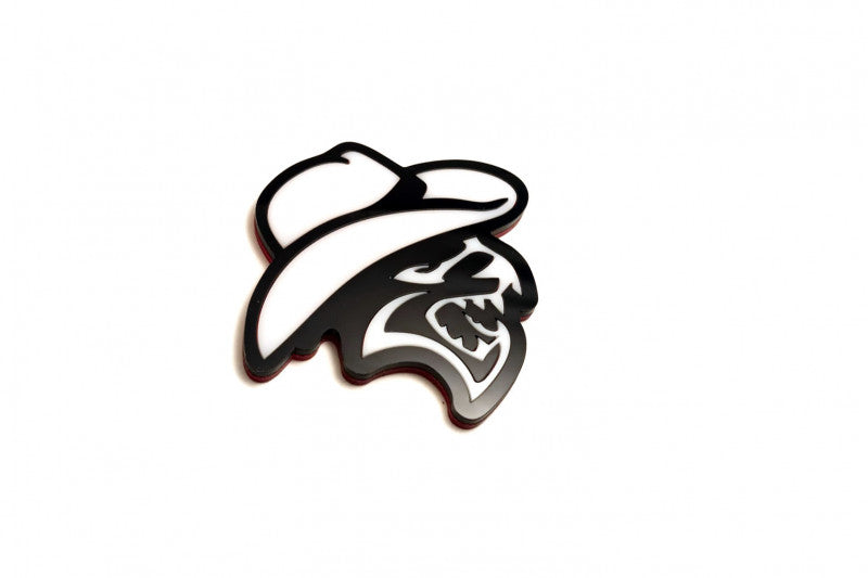 Car emblem badge for fenders with Hellcat Cowboy logo Custom design emblems decoinfabric