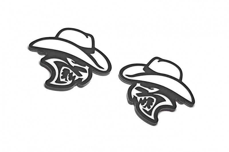Car emblem badge for fenders with Hellcat Cowboy logo - decoinfabric