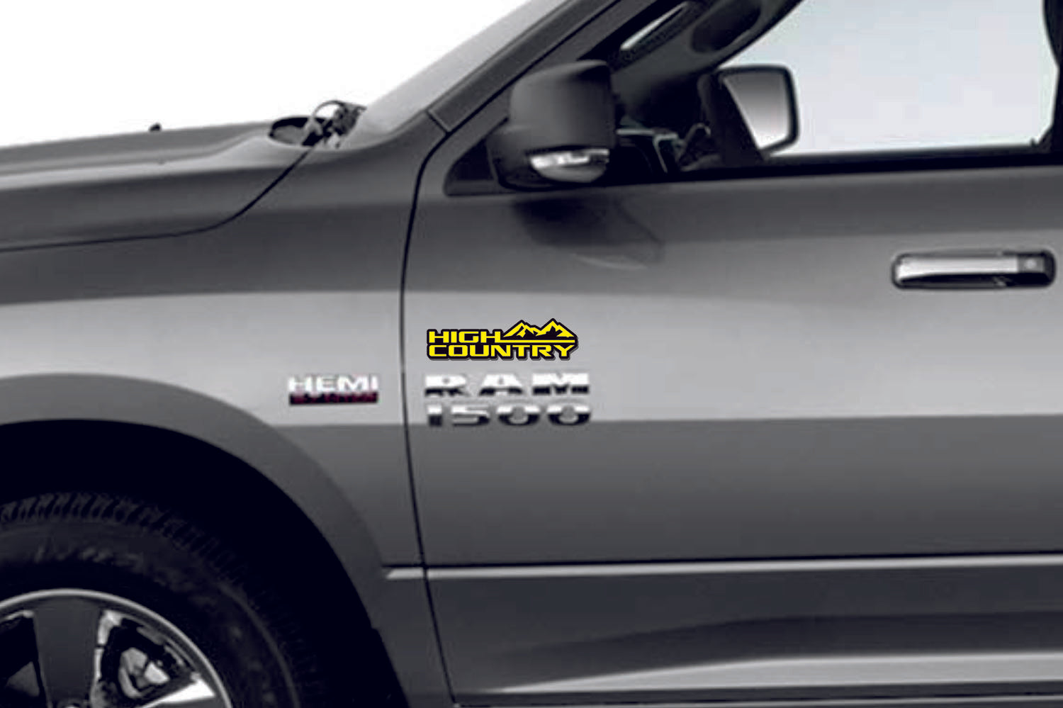Car emblem badge for fenders with High Country logo (BIG SIZE) Custom design emblems decoinfabric