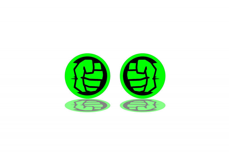 Car emblem badge for fenders with Hulk logo Custom design emblems decoinfabric