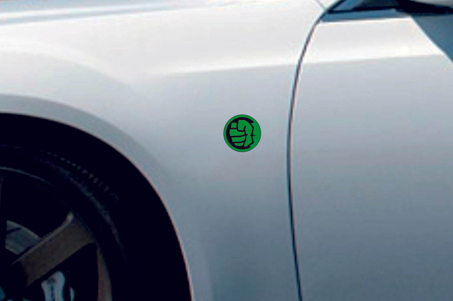 Car emblem badge for fenders with Hulk logo Custom design emblems decoinfabric