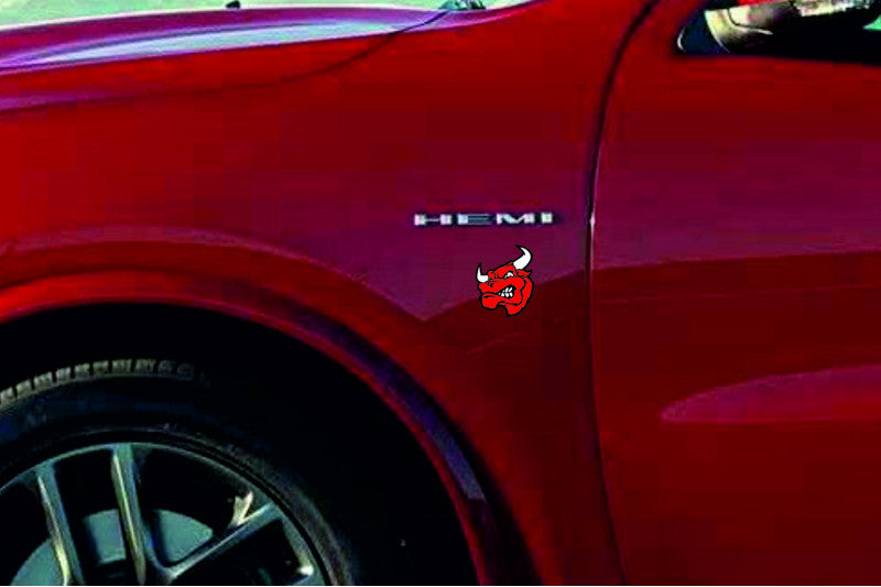 Car emblem badge for fenders with logo Bull Custom design emblems decoinfabric