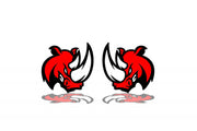 Car emblem badge for fenders with logo Rhino Custom design emblems decoinfabric