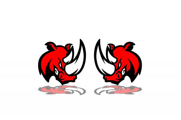 Car emblem badge for fenders with logo Rhino - decoinfabric