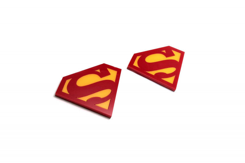 Car emblem badge for fenders with logo Superman Custom design emblems decoinfabric