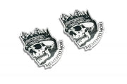 Car emblem badge for fenders with Memento Mori logo Custom design emblems decoinfabric