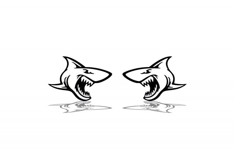 Car emblem badge for fenders with Shark logo Custom design emblems decoinfabric