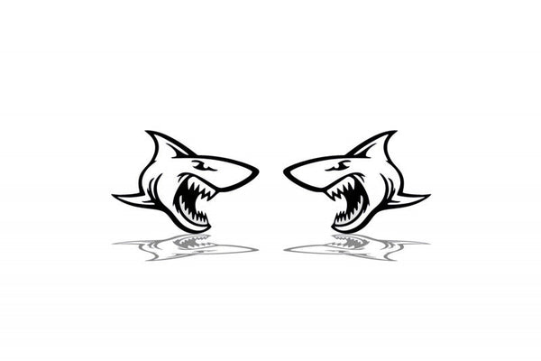 Car emblem badge for fenders with Shark logo - decoinfabric