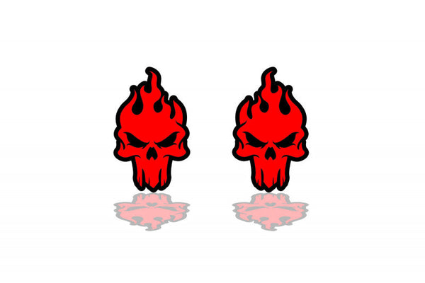 Car emblem badge for fenders with Skull logo - decoinfabric