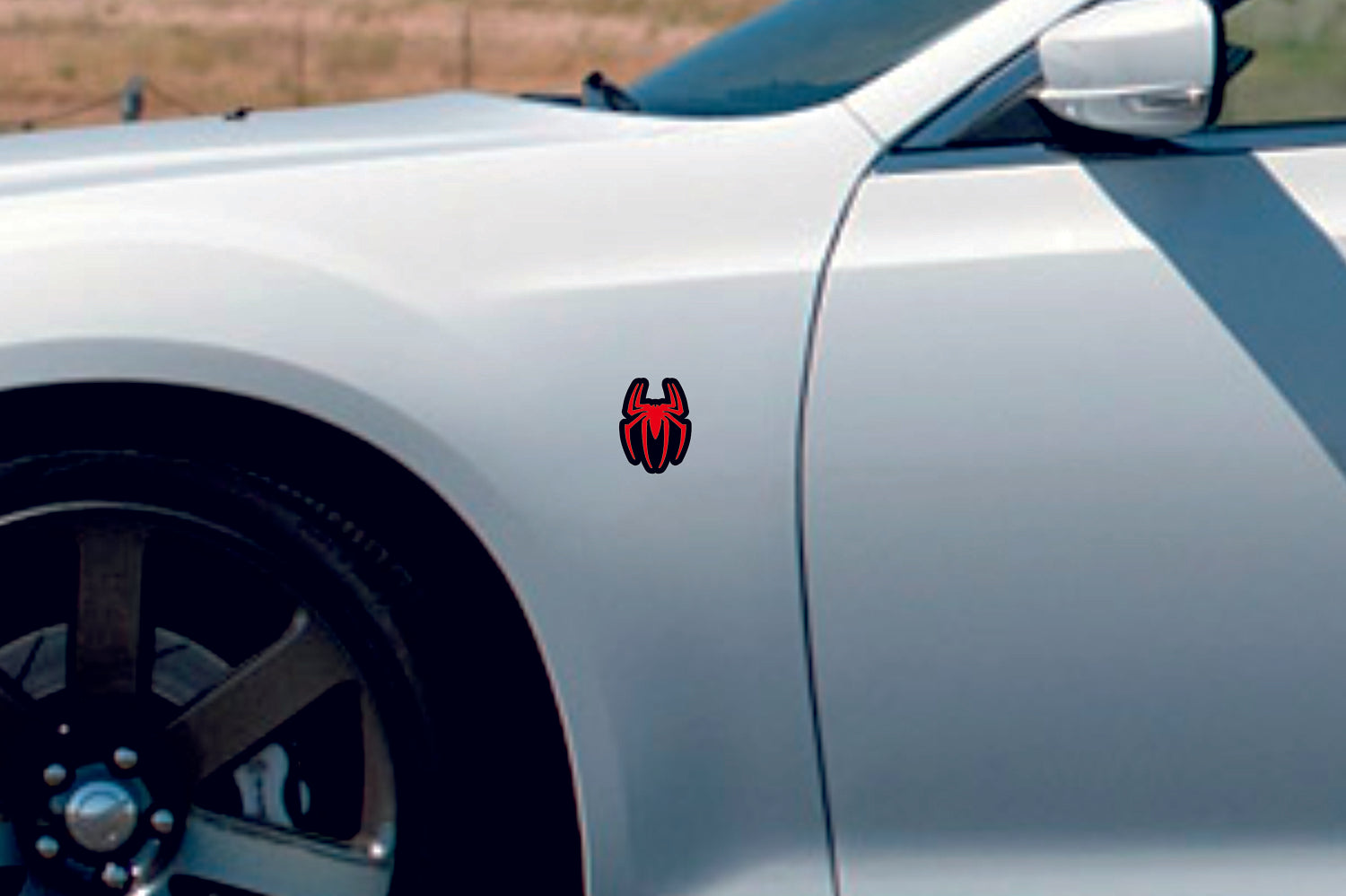 Car emblem badge for fenders with Spider logo - decoinfabric