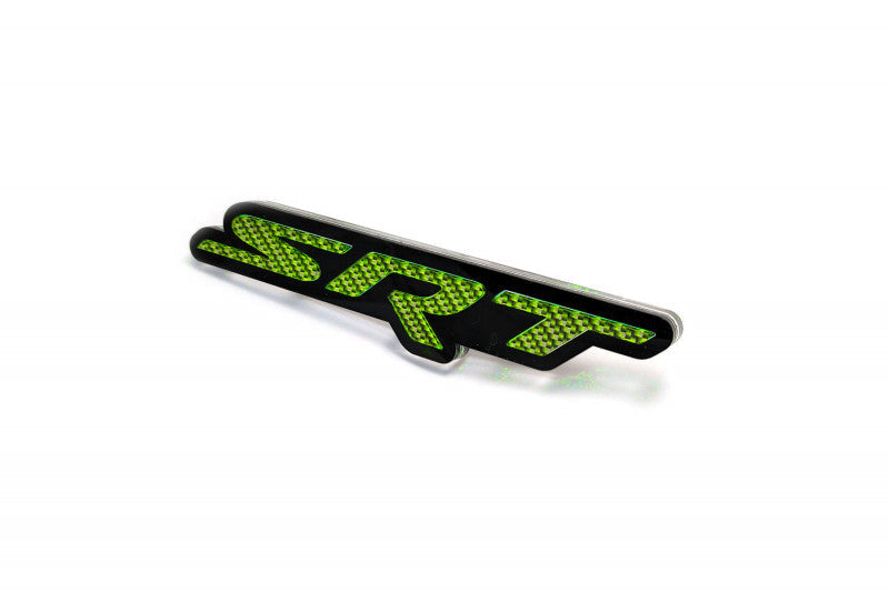 Car emblem SRT with imitation carbon fiber Custom design emblems decoinfabric