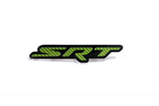 Car emblem SRT with imitation carbon fiber Custom design emblems decoinfabric BLACK GREEN