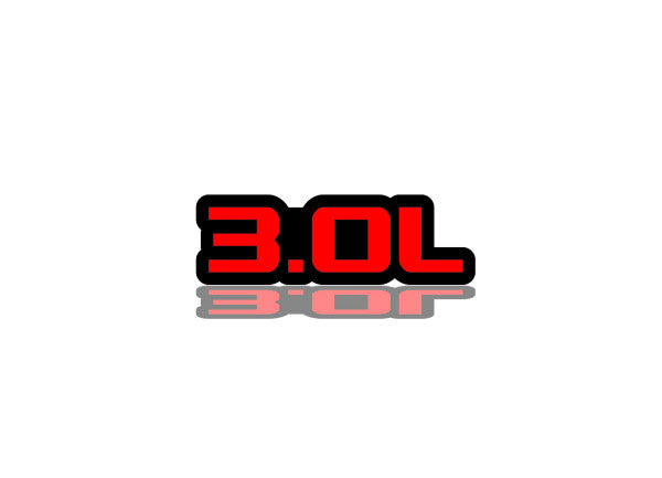 Radiator grille emblem with 3.0L logo - decoinfabric