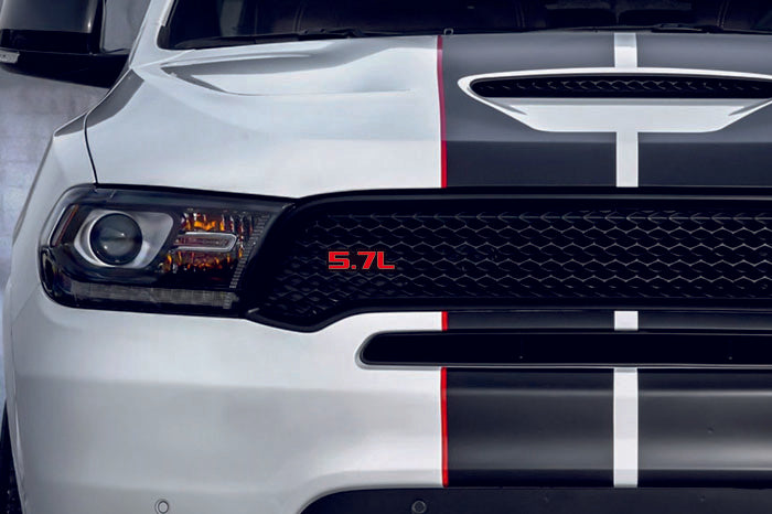 Radiator grille emblem with 5.7L logo Custom design emblems decoinfabric