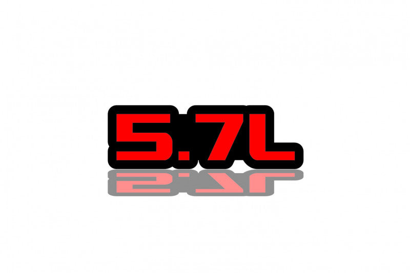 Radiator grille emblem with 5.7L logo - decoinfabric