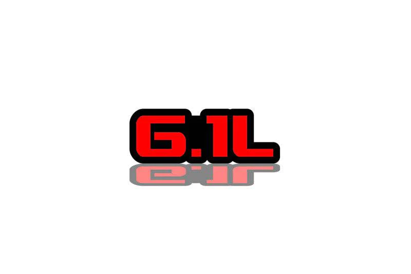 6.1L tailgate trunk rear emblem with 6.1L logo Custom Rear Emblem decoinfabric