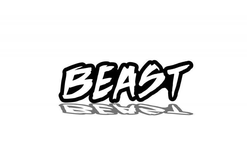 BEAST tailgate trunk rear emblem with BEAST logo Custom Rear Emblem decoinfabric