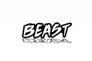 BEAST tailgate trunk rear emblem with BEAST logo Custom Rear Emblem decoinfabric