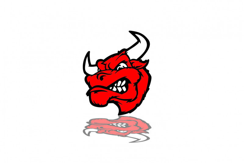 Radiator grille emblem with Bull logo Custom design emblems decoinfabric