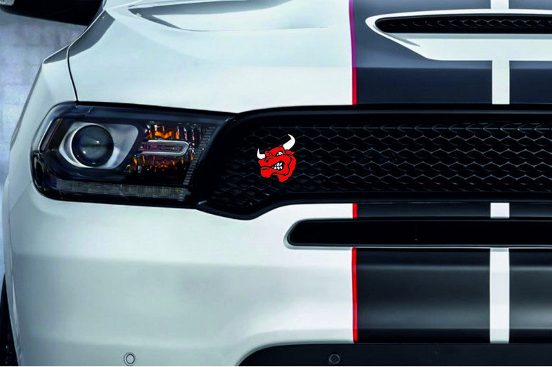 Radiator grille emblem with Bull logo Custom design emblems decoinfabric