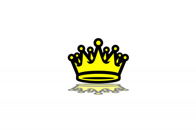 Radiator grille emblem with Crown logo Custom design emblems decoinfabric