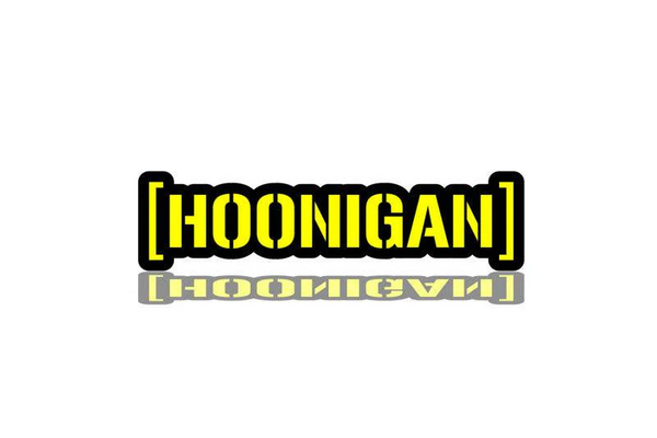Hoonigan tailgate trunk rear emblem with Hoonigan logo