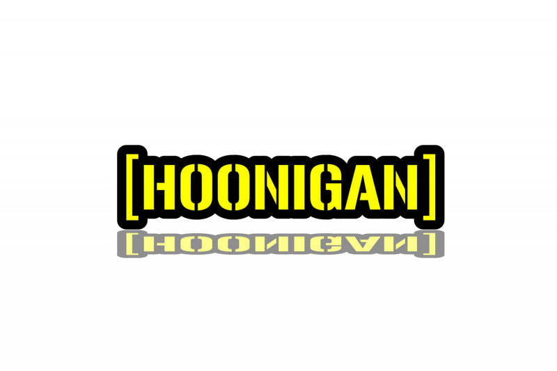 Radiator grille emblem with Hoonigan logo - decoinfabric