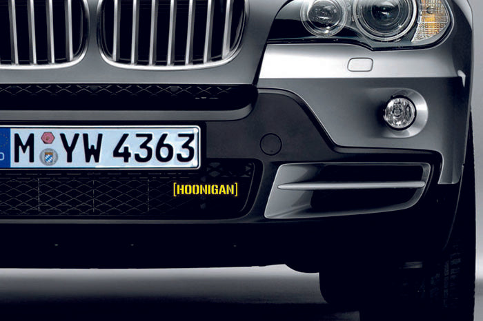 Radiator grille emblem with Hoonigan logo Custom design emblems decoinfabric