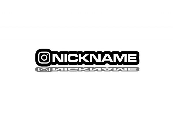 Radiator grille emblem with Instagram Nickname logo - decoinfabric