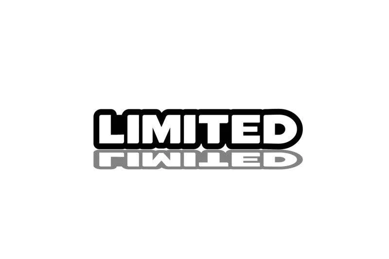 Dodge Challenger trunk rear emblem between tail lights with Limited logo Dodge emblems decoinfabric BLACK WHITE