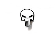 Radiator grille emblem with Punisher logo Custom design emblems decoinfabric