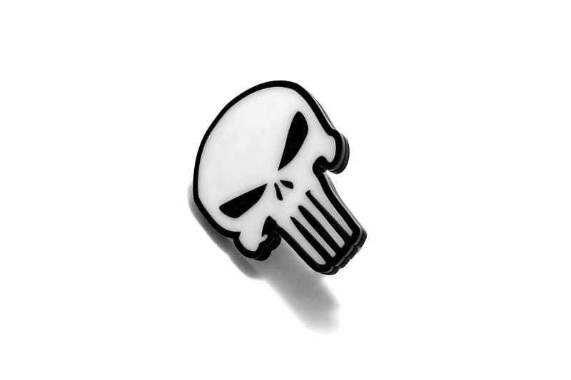 Radiator grille emblem with Punisher logo Custom design emblems decoinfabric