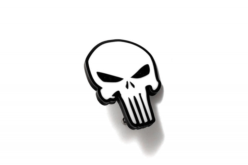 Radiator grille emblem with Punisher logo Custom design emblems decoinfabric