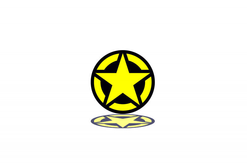 Radiator grille emblem with Star US Army logo Custom design emblems decoinfabric