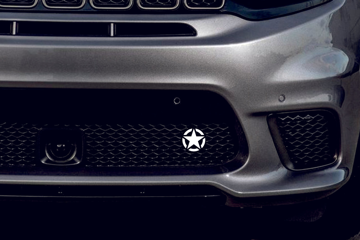Radiator grille emblem with Star US Army logo - decoinfabric