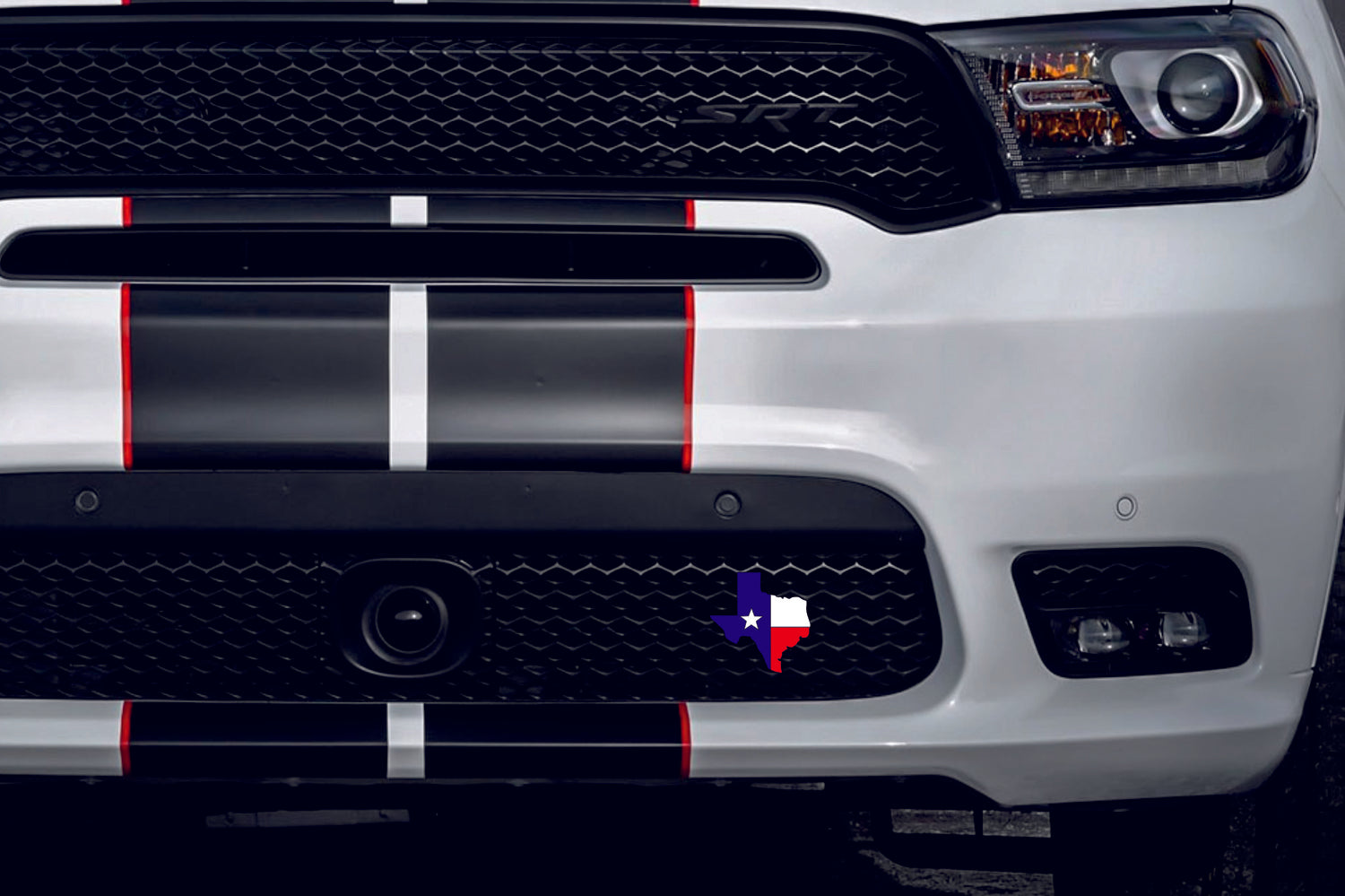 Radiator grille emblem with Texas logo - decoinfabric