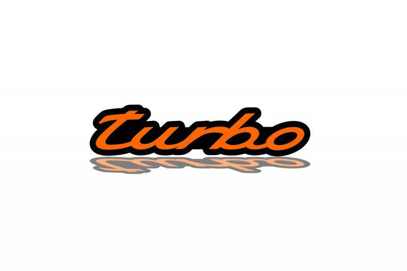 Turbo tailgate trunk rear emblem with Turbo logo Custom Rear Emblem decoinfabric