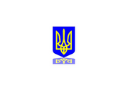 Radiator grille emblem with coat of arms Ukraine logo (type 2) Custom design emblems decoinfabric