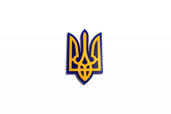 Coat of arms Ukraine tailgate trunk rear emblem with coat of arms Ukraine logo