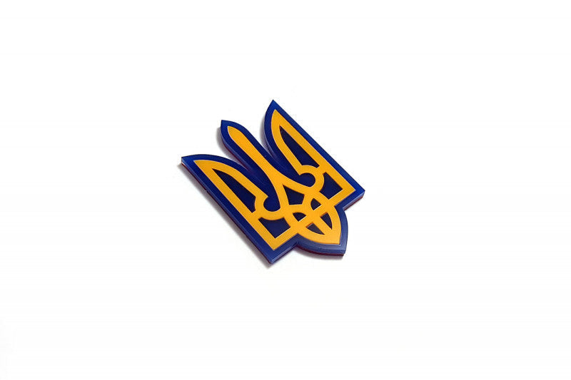 Car emblem badge with coat of arms Ukraine logo Custom design emblems decoinfabric