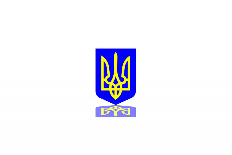 Car emblem badge with coat of arms Ukraine logo Custom design emblems decoinfabric