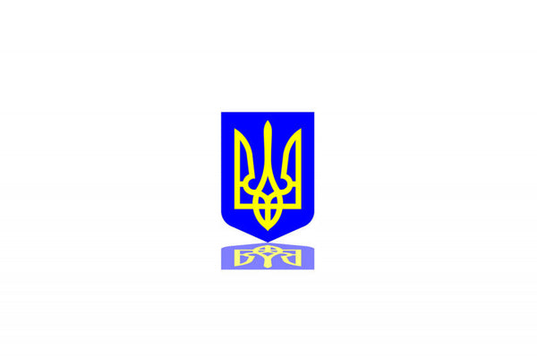 Car emblem badge with coat of arms Ukraine logo - decoinfabric