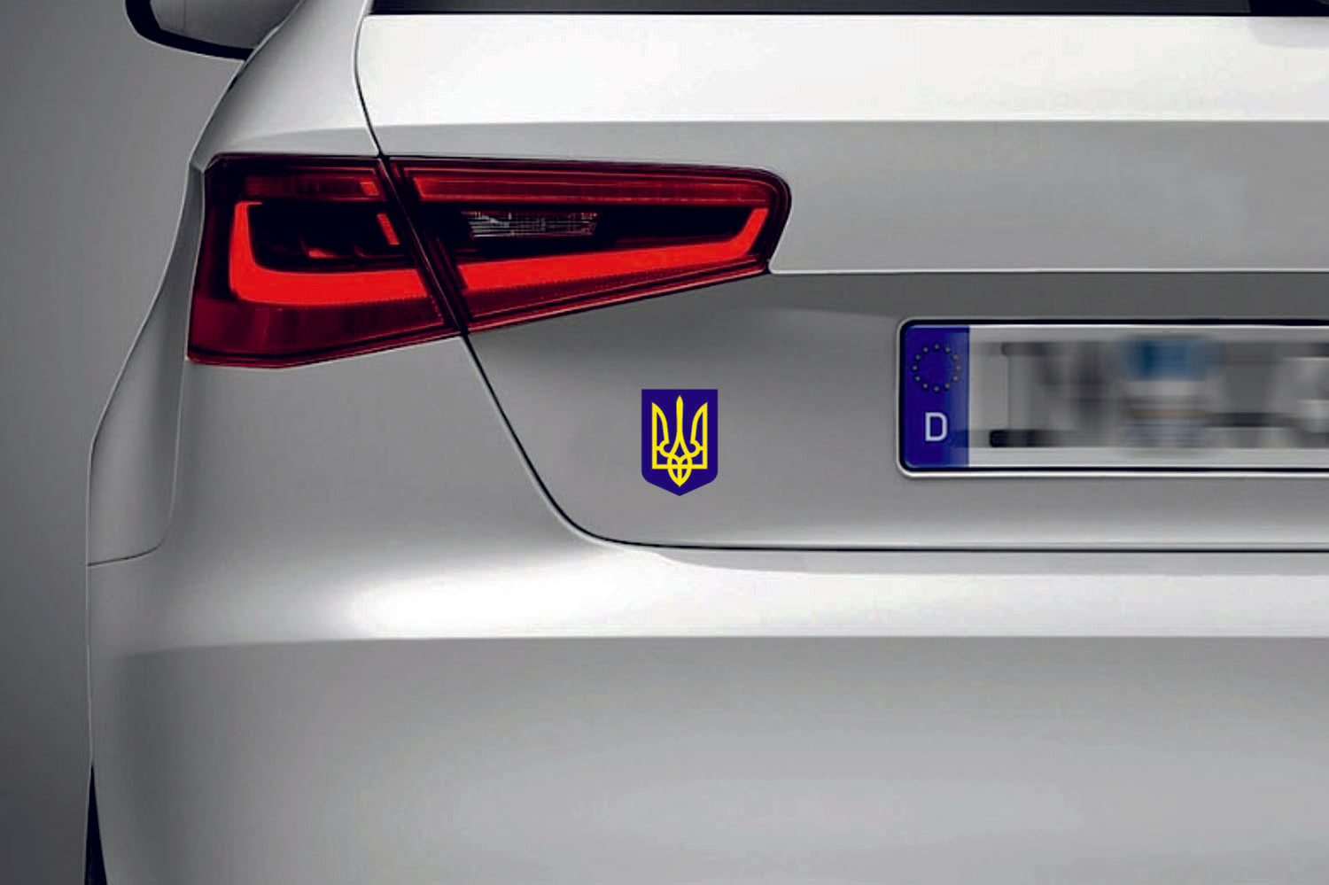 Car emblem badge with coat of arms Ukraine logo Custom design emblems decoinfabric