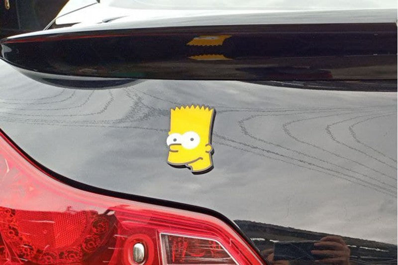 Car emblem badge with logo Bart Simpson - decoinfabric
