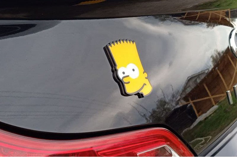 Car emblem badge with logo Bart Simpson - decoinfabric