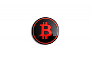 Radiator grille emblem with Bitcoin logo Custom design emblems decoinfabric
